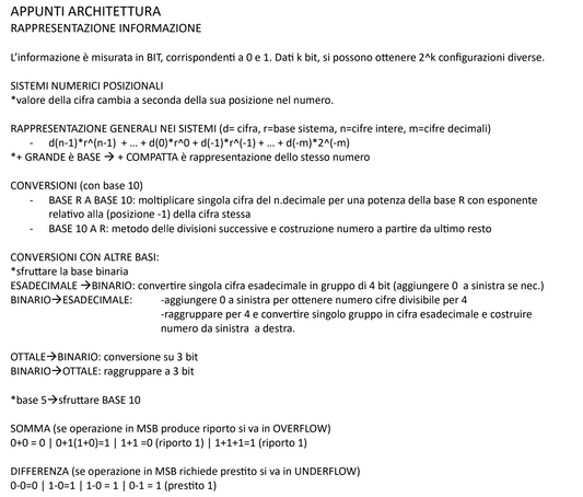 Dispensa Architettura degli elaboratori - Prof. Claudio Ferretti / Elisabetta Fersini